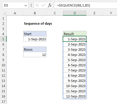 Using SEQUENCE to generate dates