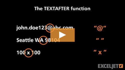 Video introduction to the TEXTAFTER function