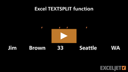 Excel's TEXTSPLIT function with 3 examples