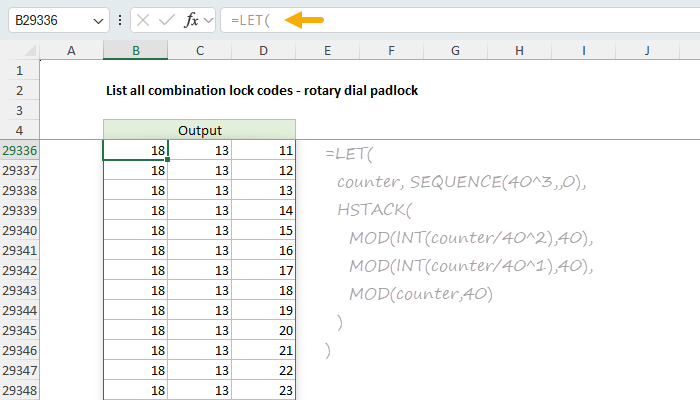 All 64,000 codes for a classic rotary dial padlock