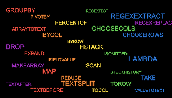 New Excel Functions - a tour of 53 new functions in Excel